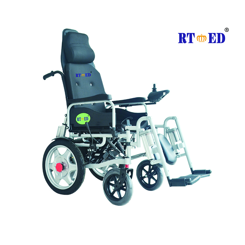 Folding electric wheelchair