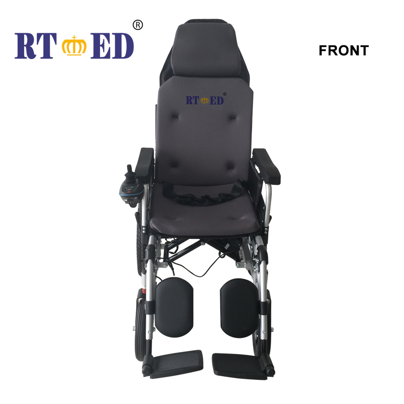 Folding electric wheelchair