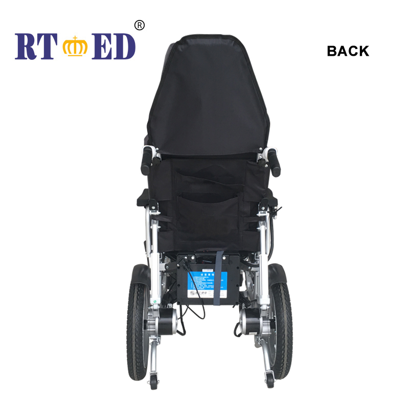 Folding electric wheelchair
