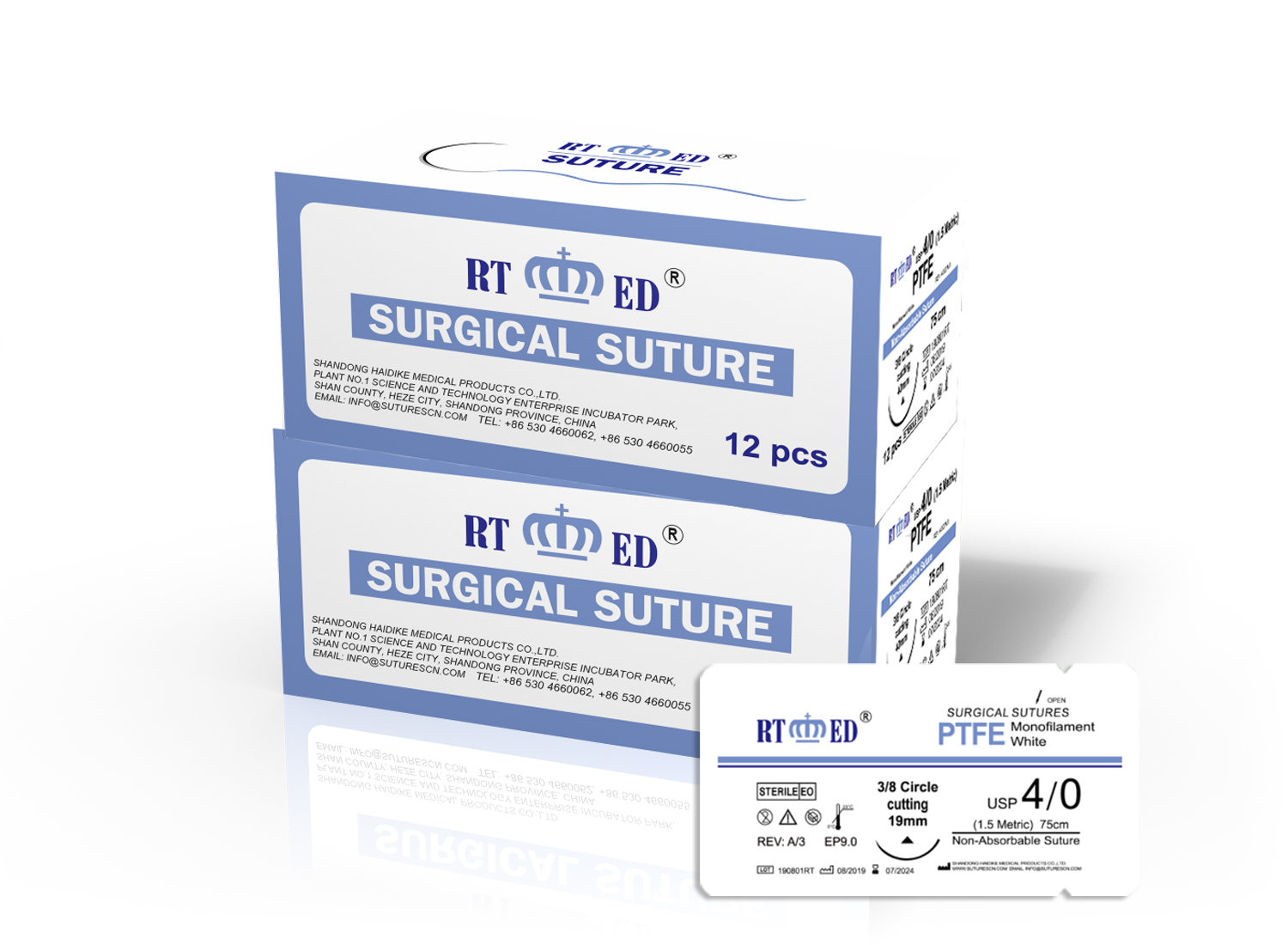 PTFE non-absorbable surgical suture needles